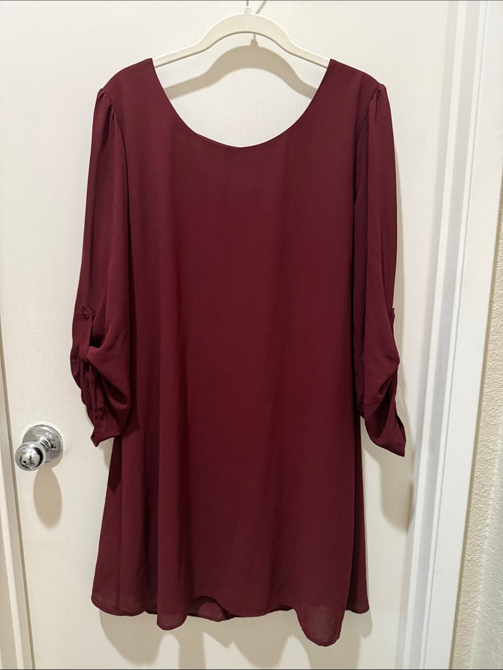 Speechless Burgundy Scoop Neck Tunic